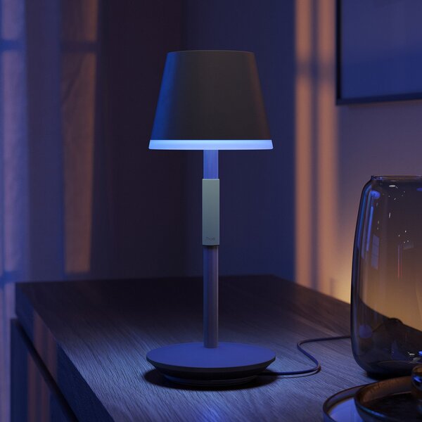Vonkajšie Svietidlo Philips Hue, Hue Go, stmievateľné, Čierna, Obývacia izba, Kov, Moderný