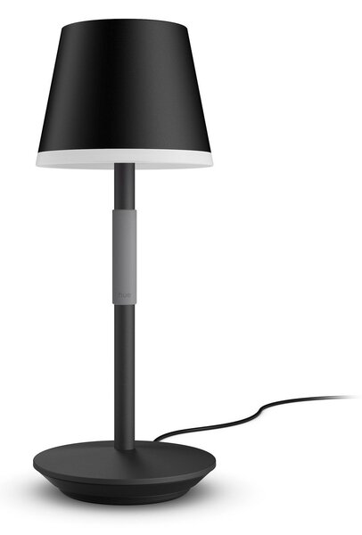 Vonkajšie Svietidlo Philips Hue, Hue Go, stmievateľné, Čierna, Obývacia izba, Kov, Moderný