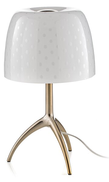 Stolové Lampa Foscarini, Lumiere, stmievateľné, Biela, Obývacia izba, Sklo, Dizajnový
