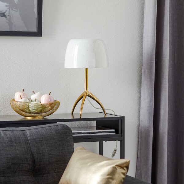 Stolové Lampa Foscarini, Lumiere, Biela, Obývacia izba, Sklo, Dizajnový