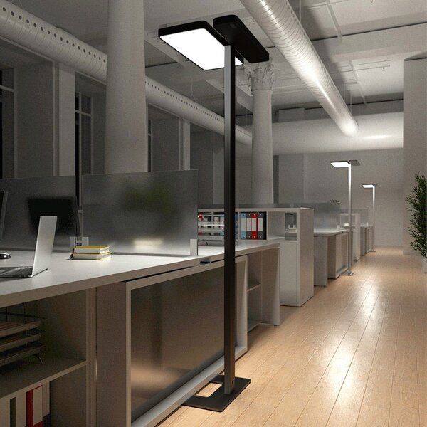 Stojacie Lampa Arcchio, Aila, stmievateľné, Čierna, Pracovňa, Hliník, Moderný