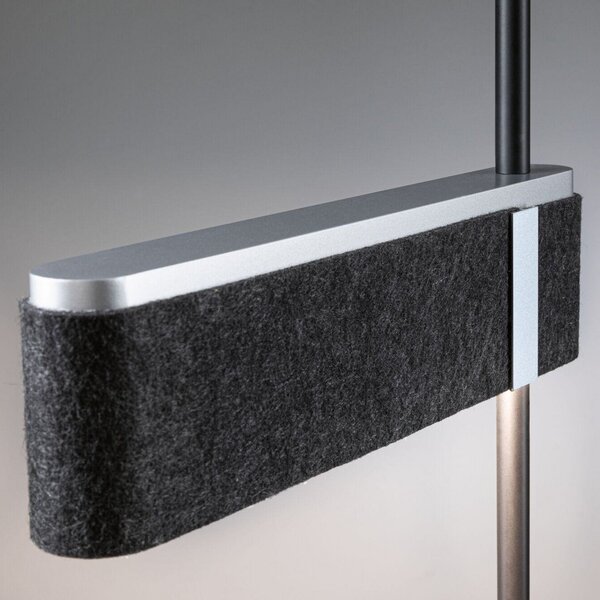 Stojacie Lampa Paulmann, Jagun, stmievateľné, Čierna, Obývacia izba, Tkanina / Textil, Moderný