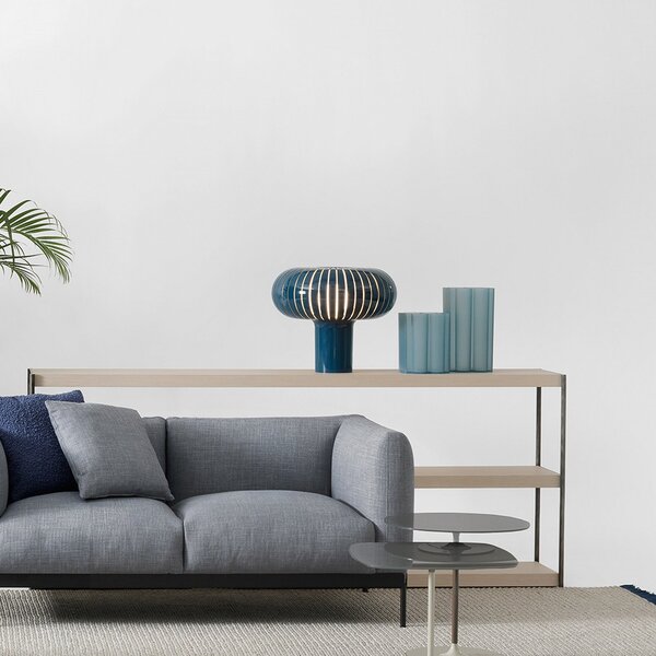 Stolové Lampa Kartell, Teresa, stmievateľné, Modrá, Obývacia izba, Plast, Dizajnový