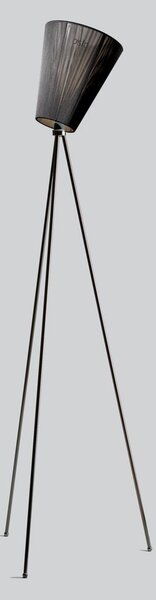Stojacie Lampa Northern, Oslo Wood, stmievateľné, Čierna, Obývacia izba, Tkanina / Textil, Dizajnový