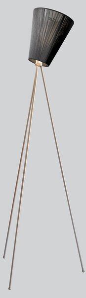 Stojacie Lampa Northern, Oslo Wood, stmievateľné, Sivá, Obývacia izba, Tkanina / Textil, Dizajnový