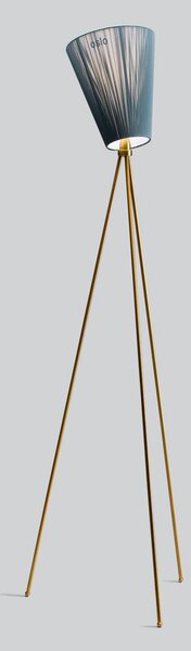 Stojacie Lampa Northern, Oslo Wood, stmievateľné, Zlatá / Mosadz, Obývacia izba, Tkanina / Textil, Dizajnový