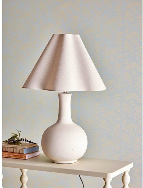 Stolové Lampa Bloomingville, Biela, Obývacia izba, Tkanina / Textil