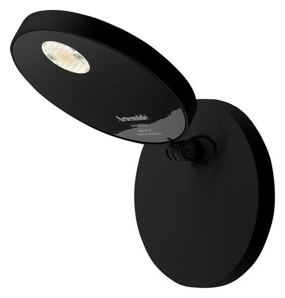 Nástenné Svietidlo Artemide, Demetra Spotlight, stmievateľné, Čierna, Obývacia izba, Kov, Dizajnový