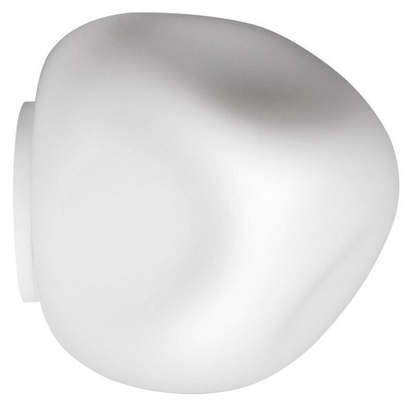 Stropné Lampa Foscarini, Hoba Media, stmievateľné, Biela, Obývacia izba, Sklo, Dizajnový