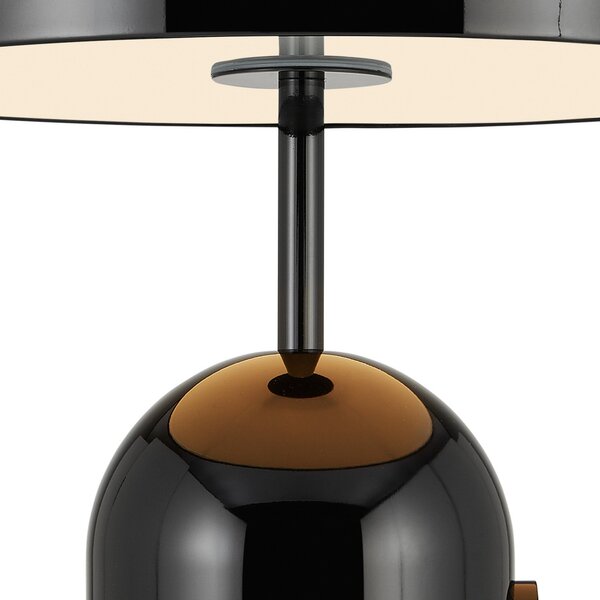 Stolové Lampa Tom Dixon, Bell, stmievateľné, Čierna, Obývacia izba, Kov, Dizajnový