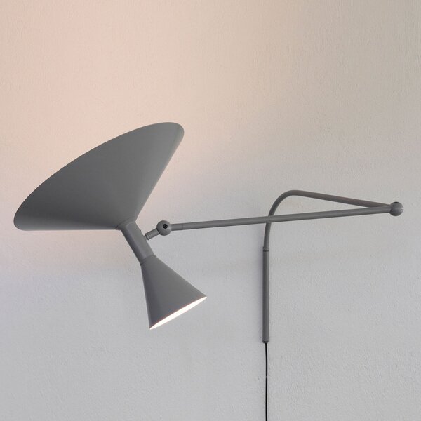 Nástenné Svietidlo Nemo Lighting, Lampe de Marseille, Sivá, Obývacia izba, Kov