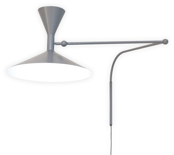 Nástenné Svietidlo Nemo Lighting, Lampe de Marseille, Sivá, Obývacia izba, Kov