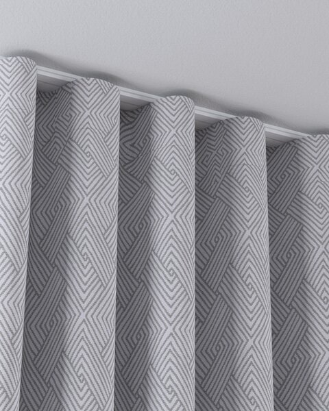 Zaves s riasením WAVE farba produktu strieborná látka zapletaná, vzorované
