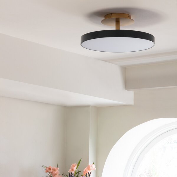 Stropné Lampa UMAGE, Asteria UP PLUS, stmievateľné, Čierna, Obývacia izba, Kov, Dizajnový