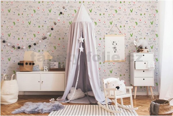 Vliesové tapety na stenu Boys & Girls 36985-3, rozmer 10,05 m x 0,53 m, alpaky na krémovom podklade, A.S. Création