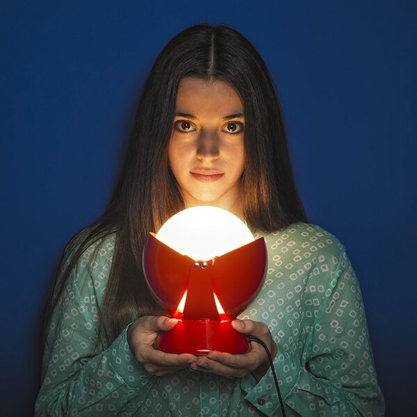 Stolové Lampa Stilnovo, Buonanotte, Červená, Obývacia izba, Kov, Dizajnový