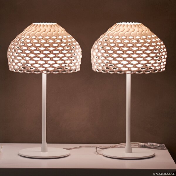 Stolové Lampa FLOS, Tatou T, stmievateľné, Biela, Obývacia izba, Kov, Dizajnový