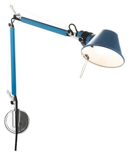 Nástenné Svietidlo Artemide, Modrá, Pracovňa, Hliník, Dizajnový