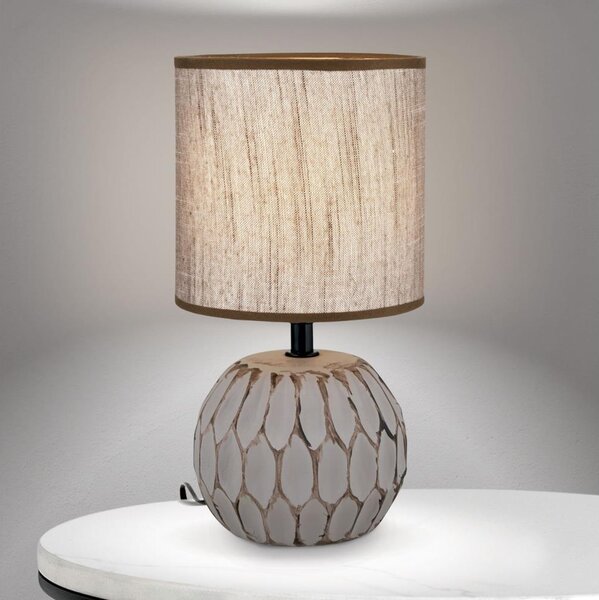 Orion LA 4-1224/1 - Stolná lampa PINIA 1xE14/25W/230V keramika béžová/šedá
