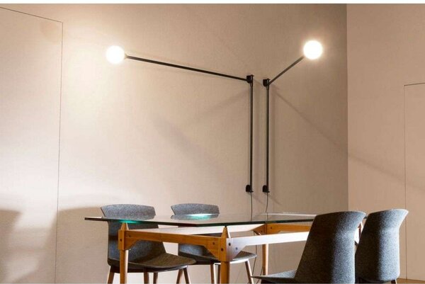 Nástenné Svietidlo Nemo Lighting, stmievateľné, Čierna, Obývacia izba, Kov