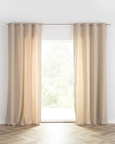 Záves BASIC s kolieskami 140x280 cm béžovy 1 ks
