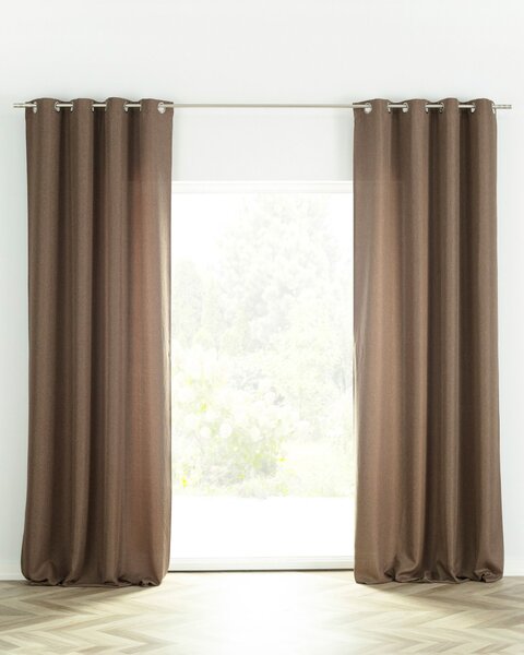 Záves BASIC s kolieskami 140x280 cm hnedý 1 ks