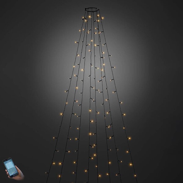 Aplikáciou ovládaný vonkajší LED plášť stromu 240-flg