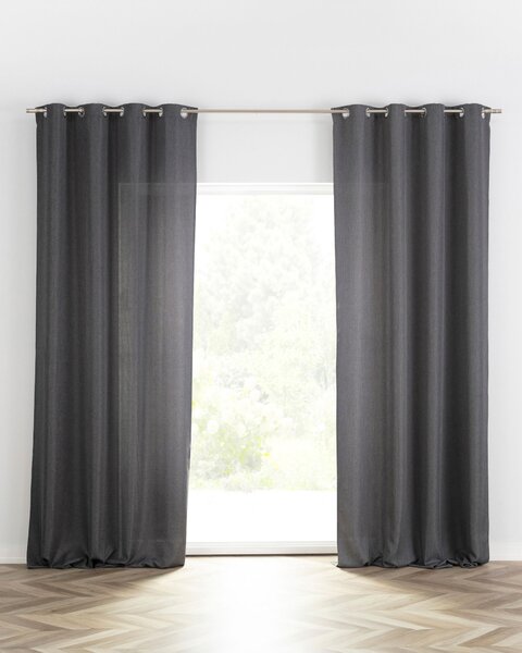 Záves BASIC s kolieskami 140x280 cm tmavosivy 1 ks