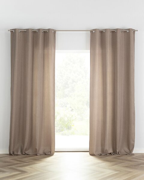 Záves BASIC s kolieskami 140x280 cm béžovy 1 ks