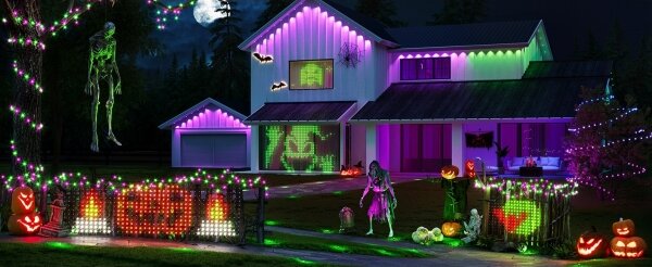 Govee - LED RGBIC Vonkajšia svetelná sieť 143x85cm Wi-Fi Matter IP65