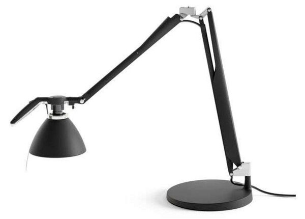 Stolová lampa Fortebraccio, čierna, nastaviteľná