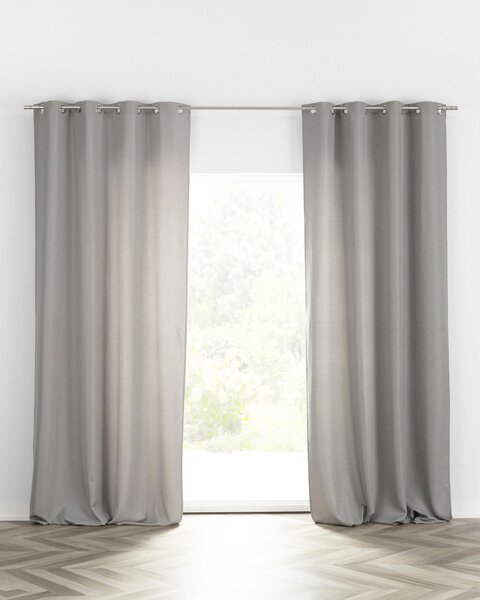 Záves BASIC s kolieskami 140x280 cm svetlosivý 1 ks