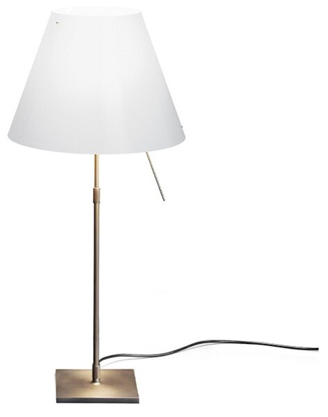 Stolové Lampa Luceplan, stmievateľné, Biela, Obývacia izba, Hliník