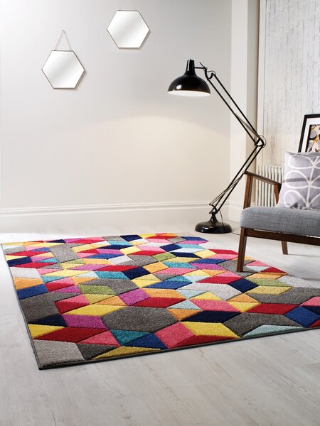 Flair Rugs, Kusový koberec Spectrum Dynamic Multi, 80x150, viacfarebná, obývacia izba