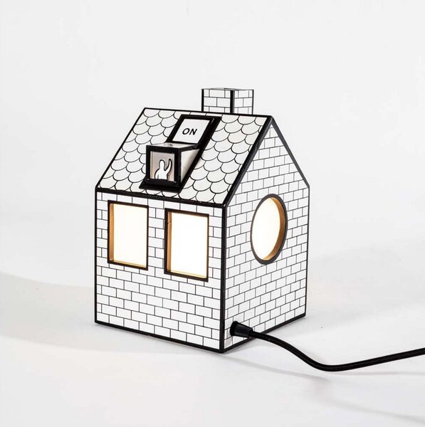 Stolové Lampa SELETTI, Biela, Obývacia izba, Papier / Kartón