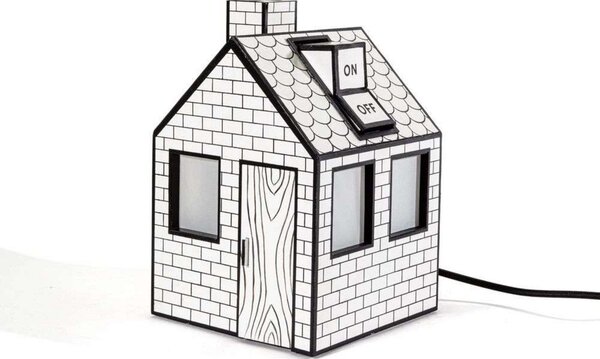 Stolové Lampa SELETTI, Biela, Obývacia izba, Papier / Kartón