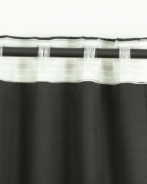 Záves BASIC s navliekacou riasiacou páskou 140x280 cm antracitový 1 ks