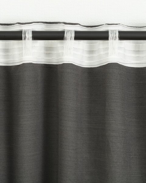 Záves BASIC s navliekacou riasiacou páskou 140x280 cm bridlicovo sivy 1 ks