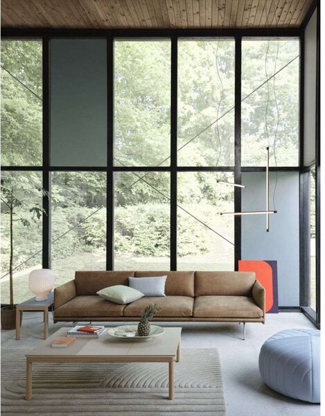 Stolové Lampa Muuto, Biela, Obývacia izba, Tkanina / Textil