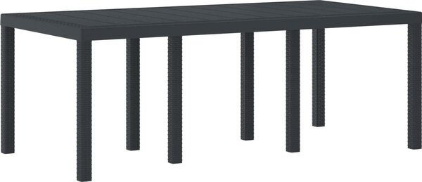 Maison Exclusive – Vonkajší záhradný stôl, farba antracit, rozmery 200 x 100 x 73 cm