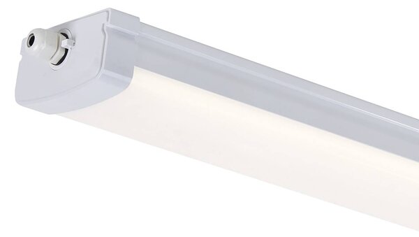 Nordlux LED senzorové svetelné lišty Burbank IP65 plast, 90 cm, 4 000 K, Biela / opálová, Chodba, Plast, Stropné svetlo
