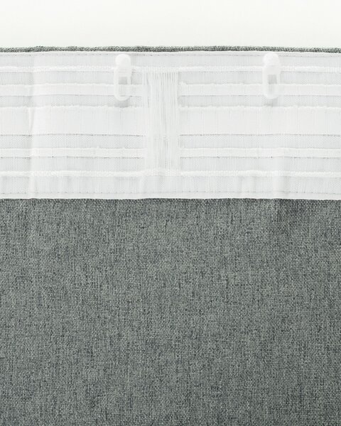 Záves BASIC s navliekacou riasiacou páskou 140x300 cm sivý denim 1 ks