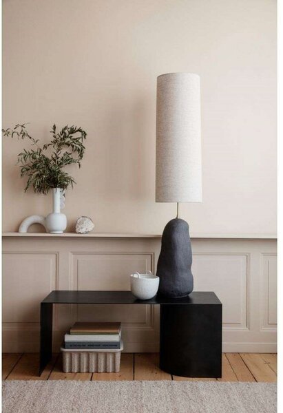 Stojacie Lampa ferm LIVING, Biela, Obývacia izba, Tkanina / Textil