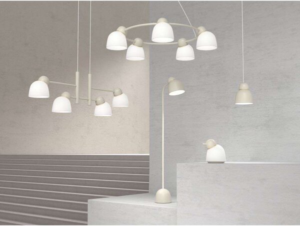 Stojacie Lampa Belid, stmievateľné, Béžová, Obývacia izba, Kov