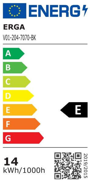 Erga Charlotte, okrúhle LED zrkadlo 70cm, čierny kovový rám, 1610 lm, 6500K, predné bočné osvetlenie, ERG-V01-204-7070-BK