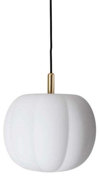 Pepo Závěsná Lampa Medium Ø30 Opal/Brass - Made By Hand