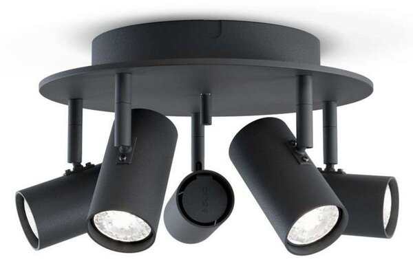 Stropné Lampa Belid, stmievateľné, Čierna, Obývacia izba, Kov