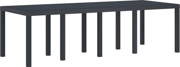 Maison Exclusive – Vonkajší záhradný stôl, farba antracit, rozmery 250 x 100 x 73 cm