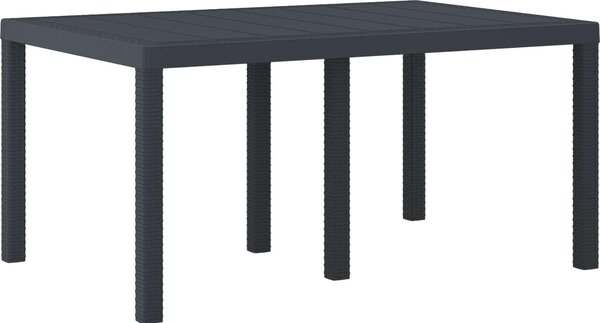 Maison Exclusive – Vonkajší záhradný stôl, antracitová farba, odolný voči poveternostným vplyvom, rozmer 150 x 100 x 73 cm