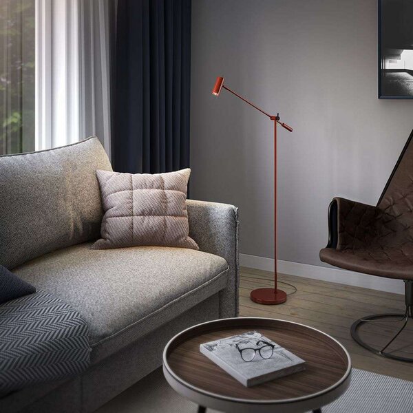 Stojacie Lampa Belid, Červená, Obývacia izba, Kov